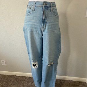 NWT Madewell Vintage Straight Jeans Distressed Size 27